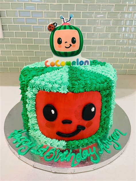 Cocomelon Cake Ideas Buttercream Coco Melon Themed Buttercream Cake | Images and Photos finder