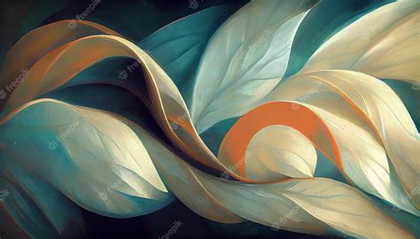 Premium Photo | Art nouveau floral inspired abstract background