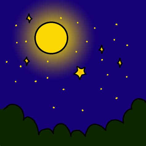 How to Draw a Night Sky - Step by Step Easy Drawing Guides - Drawing Howtos