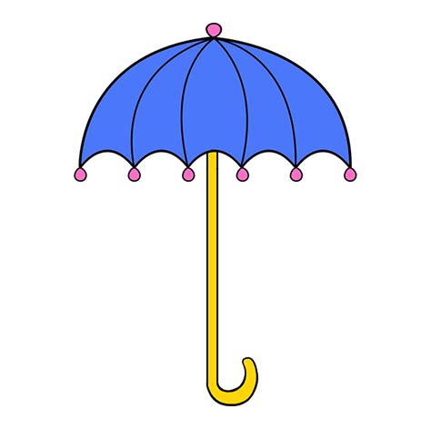 How to Draw Umbrella - Really Easy Drawing Tutorial