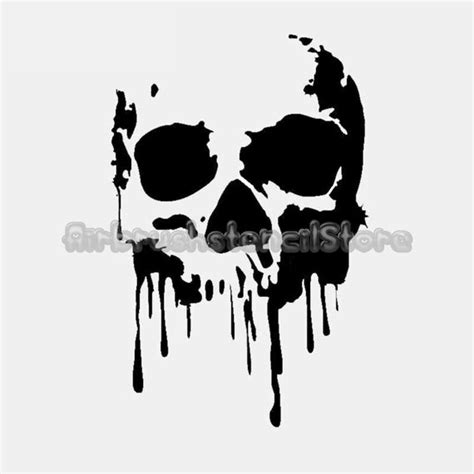 Skull Airbrush Art Stencil Available in 2 Sizes Mylar Ships - Etsy