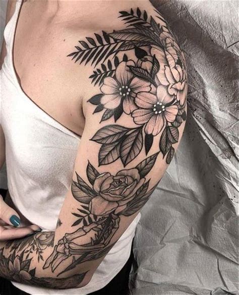 45 Gorgeous And Stunning Sleeve Floral Tattoo To Make You Stylish - Women Fashion Lifestyle Blog ...