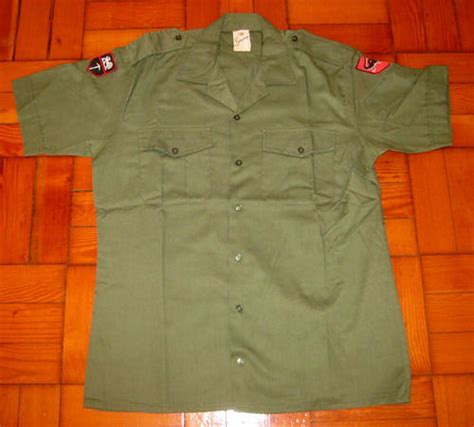 Uniforms - Rhodesian "Bush War" khaki Short Sleeve Collered Shirt was ...