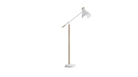 Cohen Floor Lamp, White and Natural Oak - Download Free 3D model by ...