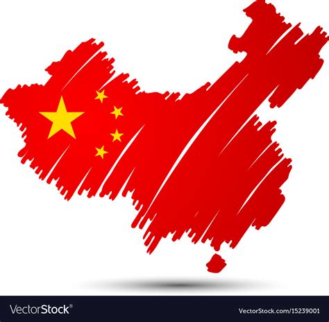 China map Royalty Free Vector Image - VectorStock