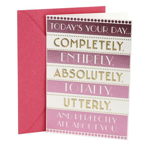 Hallmark Birthday Card for Her (Today's Your Day) - Walmart.com ...