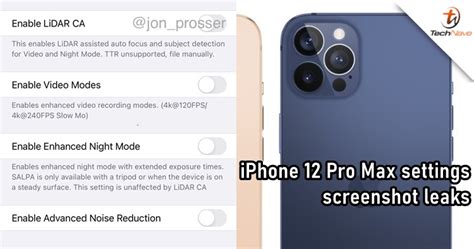 Settings screenshot leaks shows the iPhone 12 Pro Max to feature an adaptive 120Hz display ...