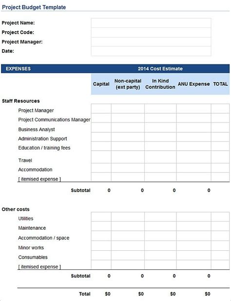 Free Project Budget Template , Project Budget Template Excel , Good Project Budget Template Ex ...