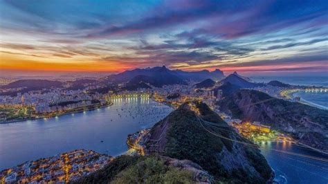 Rio de Janeiro, Cityscape, Hill, Long exposure, Boat, Sea, Brazil ...