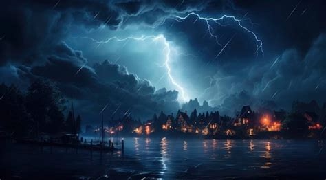 Premium Photo | Lightning storms