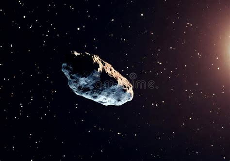 Illustration of a Comet or Meteor Flying through Space. Stock ...