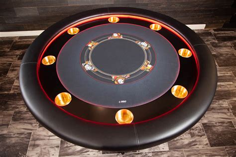 Round Poker Table With LED Lights – The Ginza