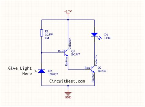 Simple Light Sensor Circuit using 1N4007 Diode (Without Using LDR ...