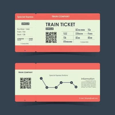 Train Ticket Vector Art, Icons, and Graphics for Free Download