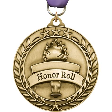 Honor Roll Dimensional Medal- Gold - Trophy Depot