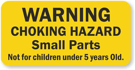 Choking Hazard Warning Label Requirements