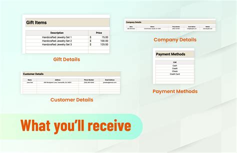 Gift Receipt Template in Excel, Google Sheets - Download | Template.net