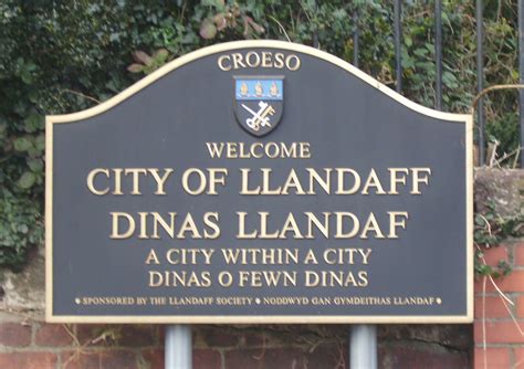 Image: City of Llandaff sign, Llandaff, Cardiff