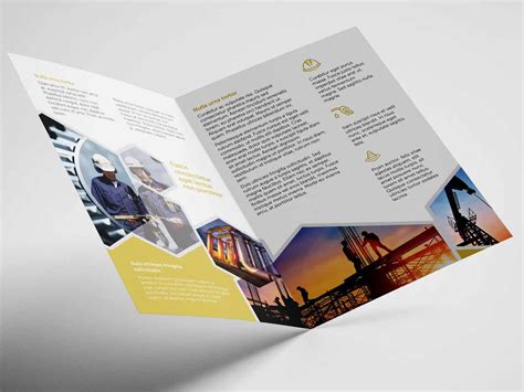 Half Fold Oil And Gas Brochure Template On Vectogravic Design