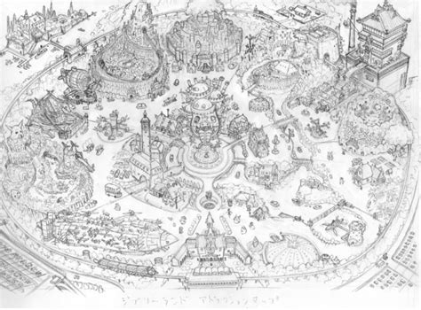 blueprint of amusement parks - Google Search | Theme park map, Studio ghibli, Ghibli