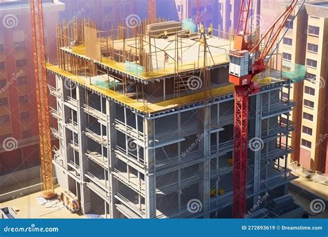 Construction of Residential Multi-storey Building Stock Image - Image ...