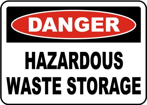 Danger Hazardous Waste Storage Sign - Save 10% Instantly