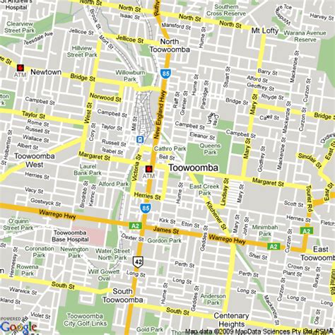 Toowoomba Map and Toowoomba Satellite Image