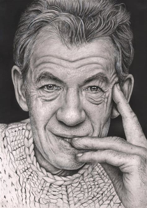 Ian McKellen Drawing | Artist sketches, Portrait drawing, Drawing artist