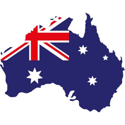 Australia Flag Map PNGs for Free Download