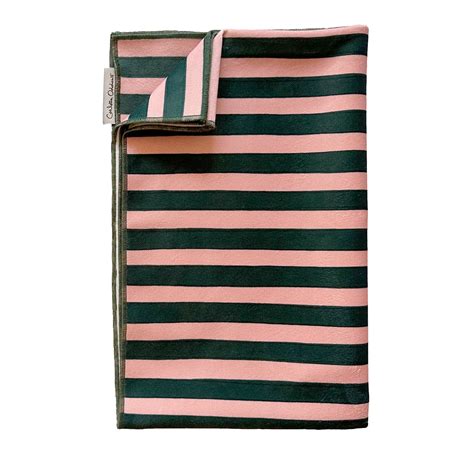 Stripe Forest-Green & Pink Table Runner Carlotta Oddone | Artemest