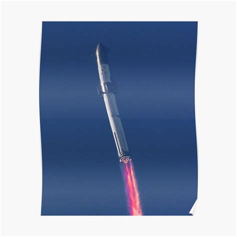 "Stunning SpaceX Starship launch" Poster for Sale by verypeculiar | Redbubble