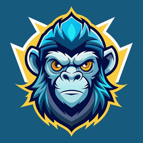 A Monkey with a Crown on Its Head, Cool Monkey Logo Design Vector Illustrator Stock Vector ...