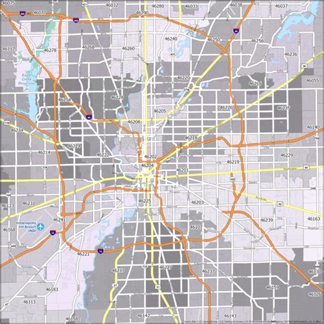 Indianapolis Zip Code Map - GIS Geography