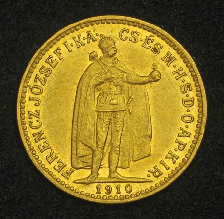 Austro-Hungarian Gold Coins 10 Korona Gold Coin of 1910 Franz Josef I ...