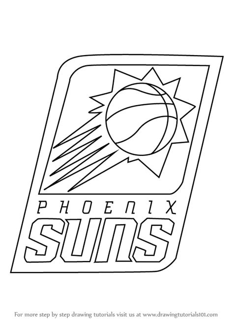 Learn How to Draw Phoenix Suns Logo (NBA) Step by Step : Drawing Tutorials