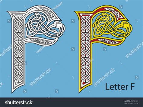 Ancient Celtic Alphabet (26 Letters) Stock Vector Illustration 53742529 : Shutterstock