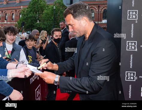 Eddie Hearn arriving for the launch event for Dazn x Matchroom at ...