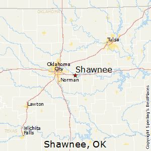 Map Of Shawnee Oklahoma - Tourist Map Of English