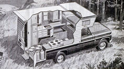 Truck Camper HQ: Pickup Truck Camper Cutaway, 1967 Truck Bed Trailer ...