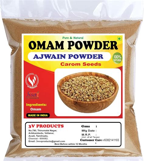 3V PRODUCTS: Ajwain Powder 100g | Omam | Carom Seeds | Vamu Seeds ...