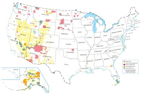 Federal Lands of the United States Map - GIS Geography