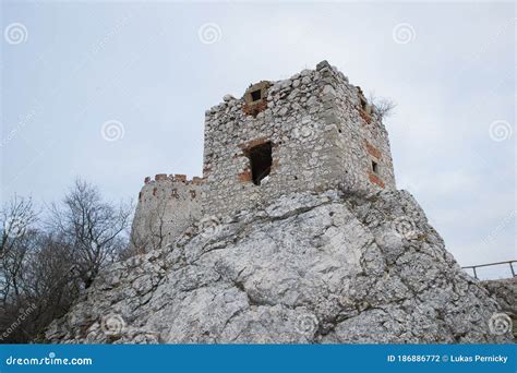 Ruins of a Castle in South Moravia Lying on the Hill of Devin Panorama ...