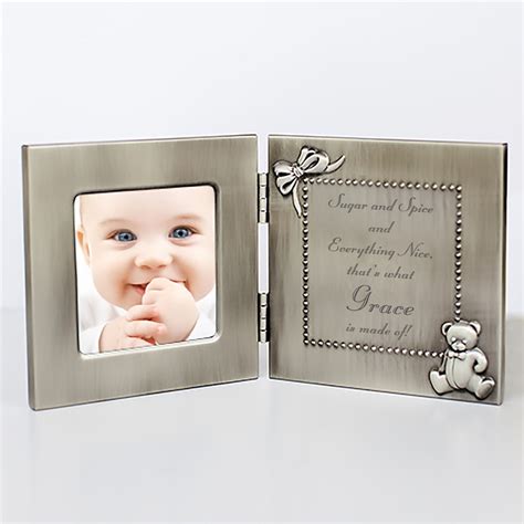 Personalized Baby Girl Silver Picture Frame | GiftsForYouNow