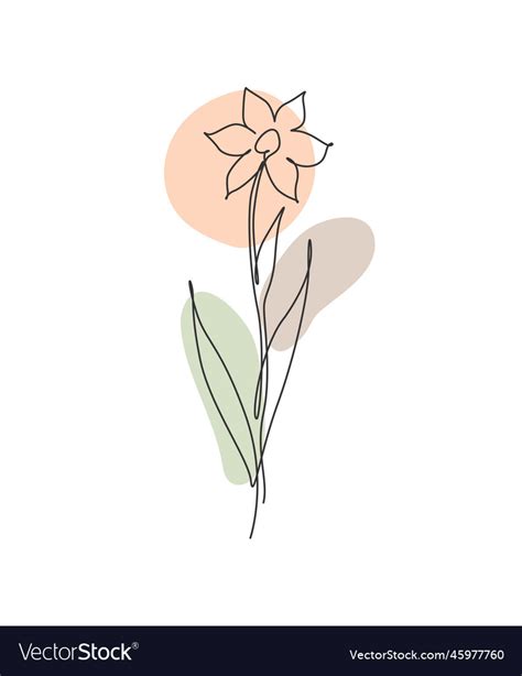 Single continuous line drawing minimalist beauty Vector Image