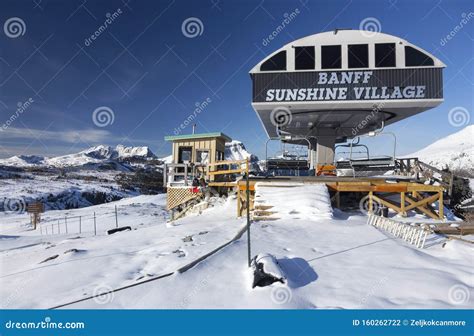 Ski Lift Terminal Alpine Skiing Slopes Sunshine Village Banff National ...