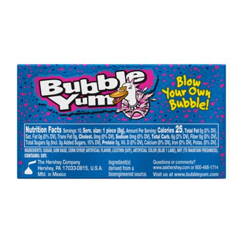 BUBBLE YUM Cotton Candy Bubble Gum Pack, 10 pieces / 2.82 oz - Ralphs