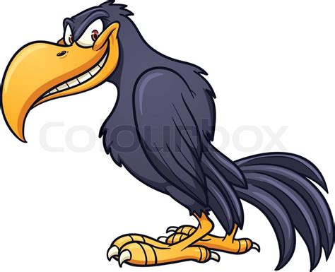 Evil cartoon crow. Vector clip art ... | Stock vector | Colourbox