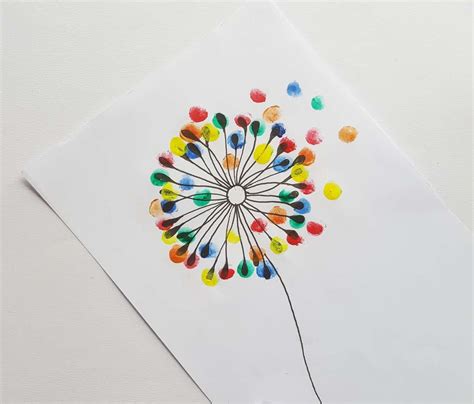 Finger Painting - Dandelion - craftbits.com | Finger painting for kids, Dandelion wall art ...