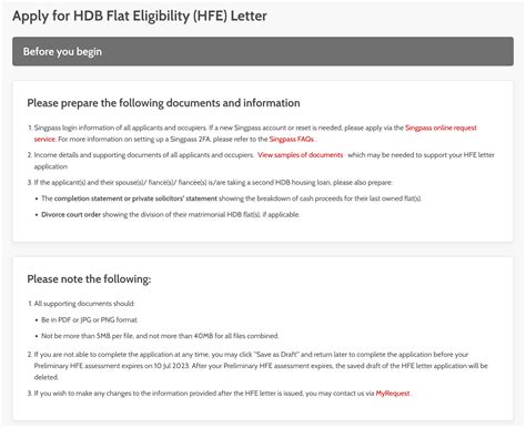 A Step By Step Guide to Apply For The HDB Flat Eligibility HFE Letter ...