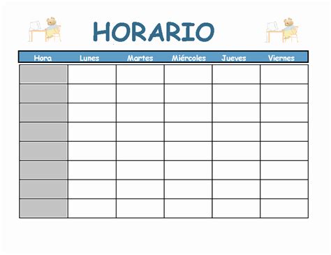 Formato De Horario De Trabajo | Images and Photos finder